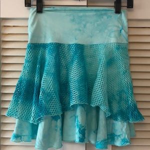 Mesh Blue Marble Colored Skirt